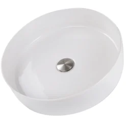 Nantucket Sinks Regatta 16" Fireclay Bathroom Vessel Sink, White, RC7102WV
