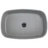 Nantucket Sinks Regatta 24" x 15.75" Rectangular Fireclay Bathroom Vessel Sink with Accessories, Matte Concrete, RC6044C