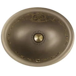 Nantucket Sinks Regatta 20" Fireclay Bathroom Sink, Brown, RC73240BHY