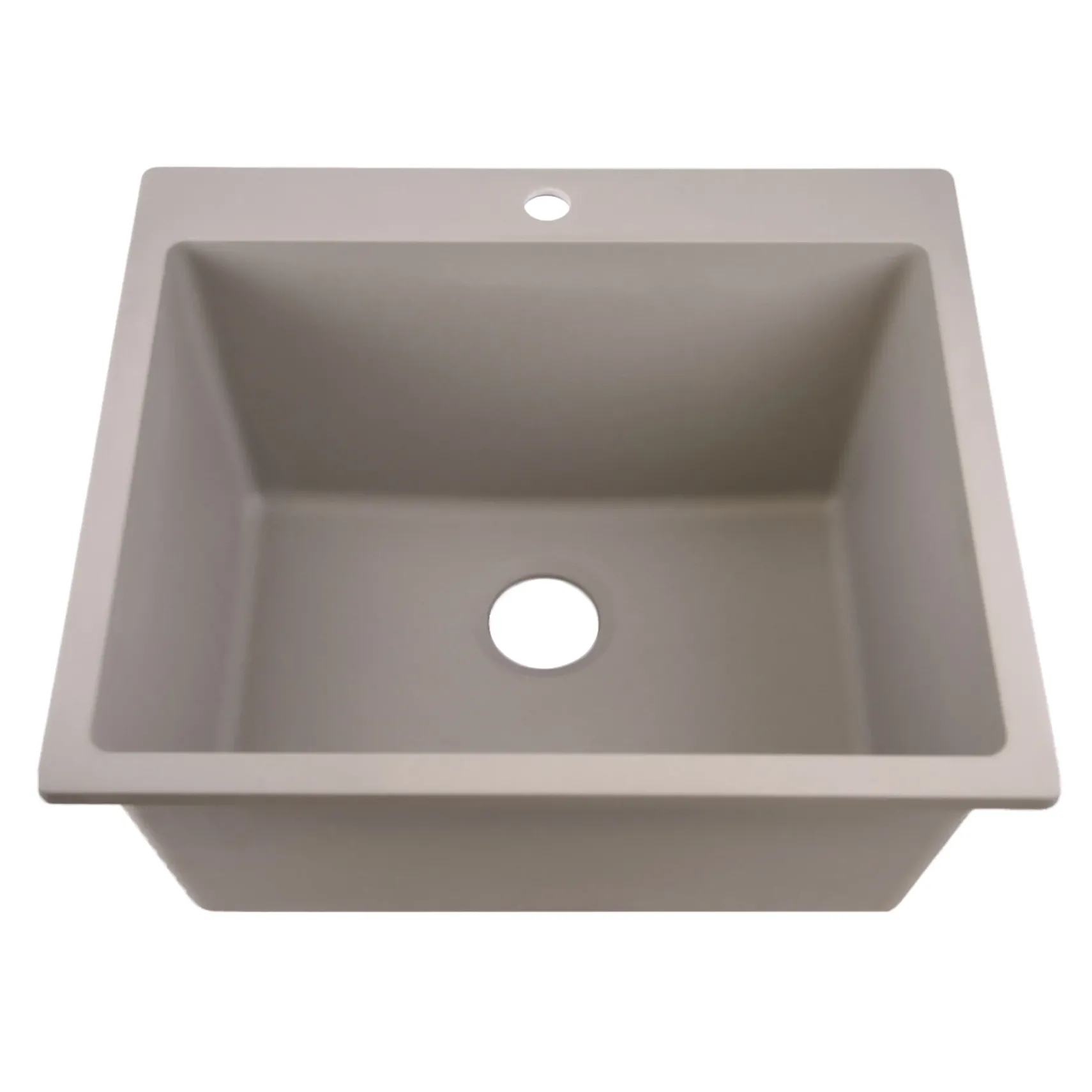 Nantucket Sinks Rockport 25" Dual Mount Granite Composite Laundry Sink, Truffle, PR2522-DM-TR