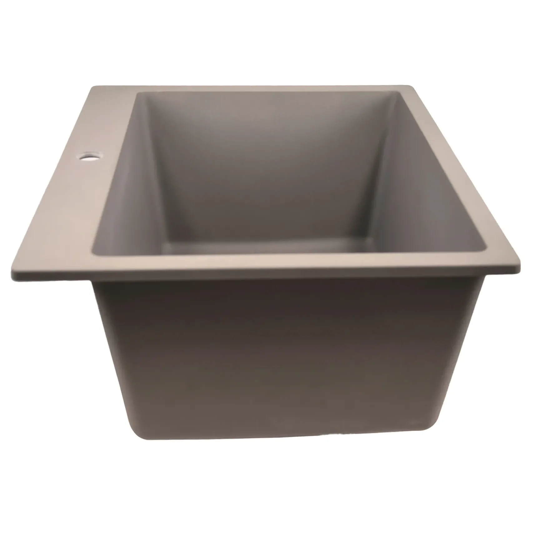 Nantucket Sinks Rockport 25" Dual Mount Granite Composite Laundry Sink, Truffle, PR2522-DM-TR