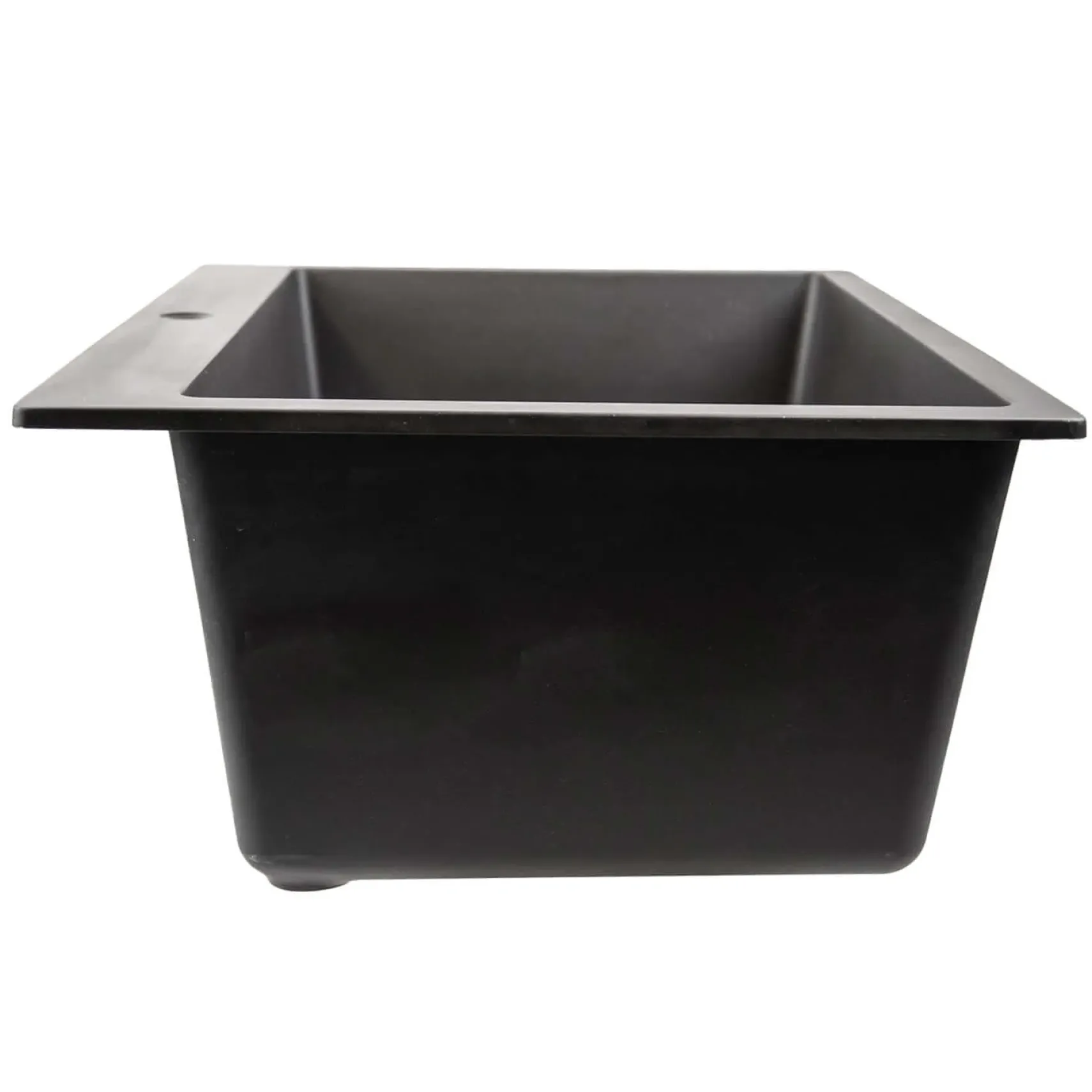 Nantucket Sinks Rockport 25" Dual Mount Granite Composite Laundry Sink, Black, PR2522-DM-BL