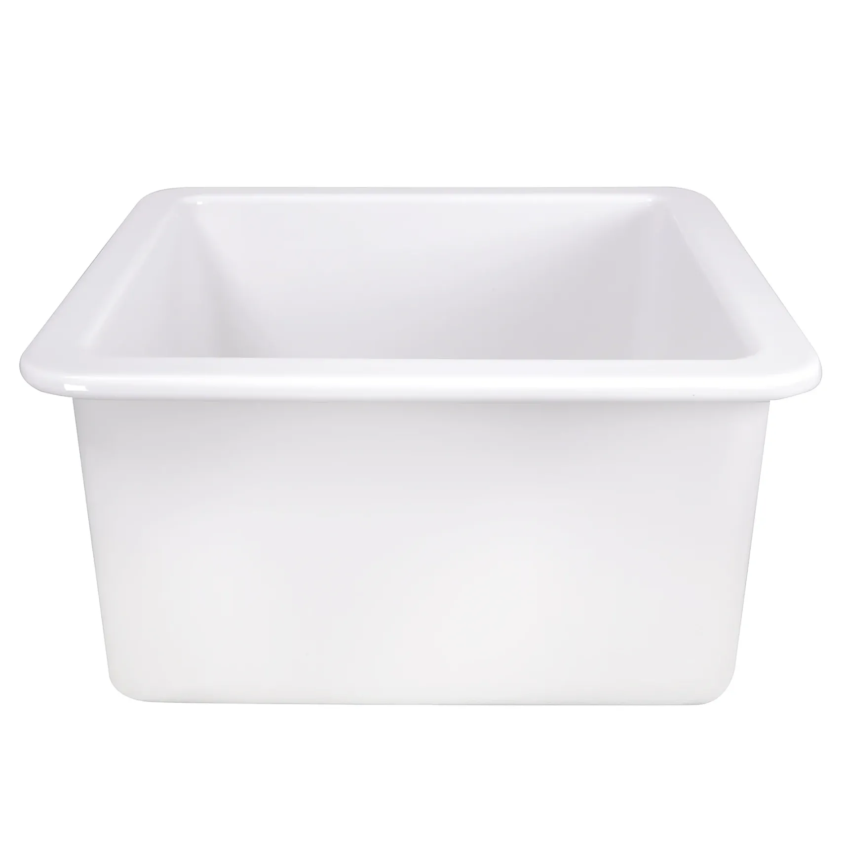 Nantucket Sinks Cape 18" Dual Mount Fireclay Kitchen Sink, White, Wellfleet-1818W