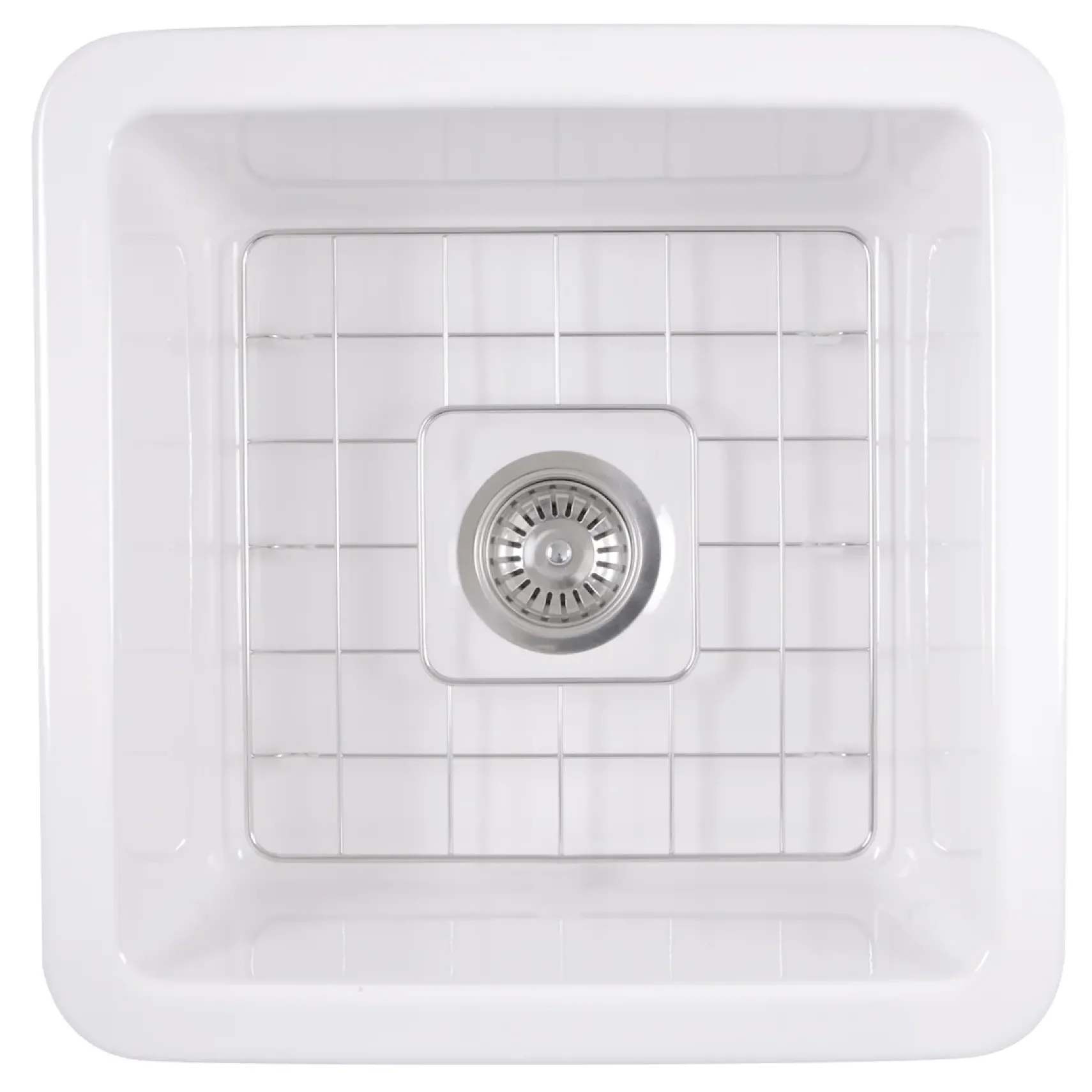 Nantucket Sinks Cape 18" Dual Mount Fireclay Kitchen Sink, White, Wellfleet-1818W