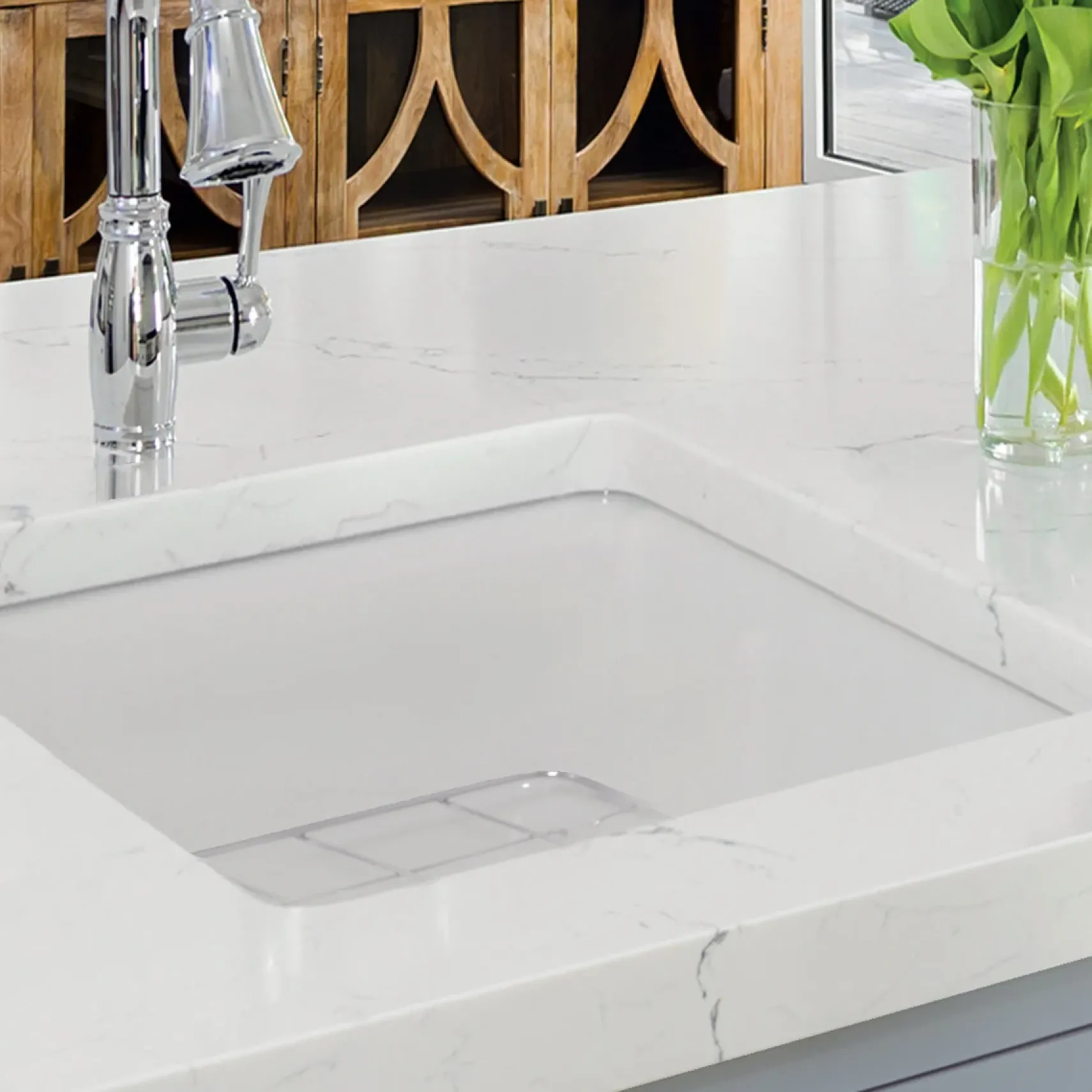 Nantucket Sinks Cape 18" Dual Mount Fireclay Kitchen Sink, White, Wellfleet-1818W