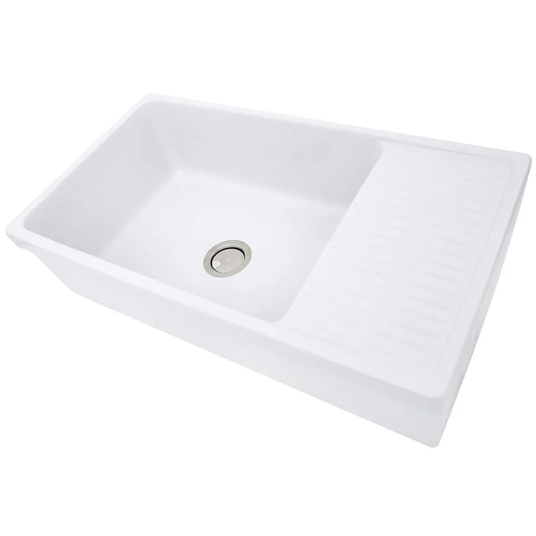 Nantucket Sinks Cape 36" Fireclay Farmhouse Sink, White, FCFS36-DB