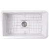 Nantucket Sinks Cape 32" Fireclay Kitchen Sink, White, Wellfleet-3218W