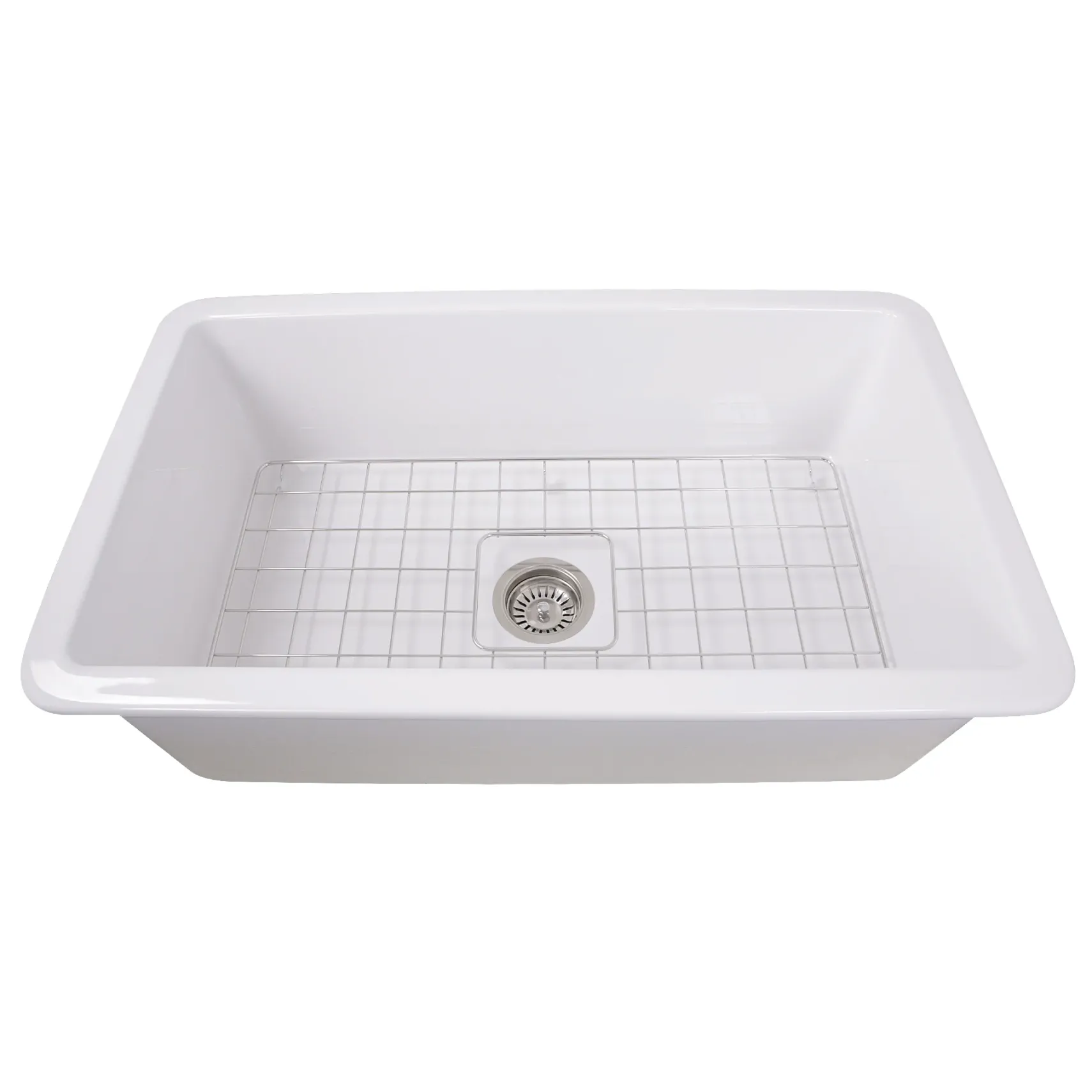 Nantucket Sinks Cape 32" Fireclay Kitchen Sink, White, Wellfleet-3218W