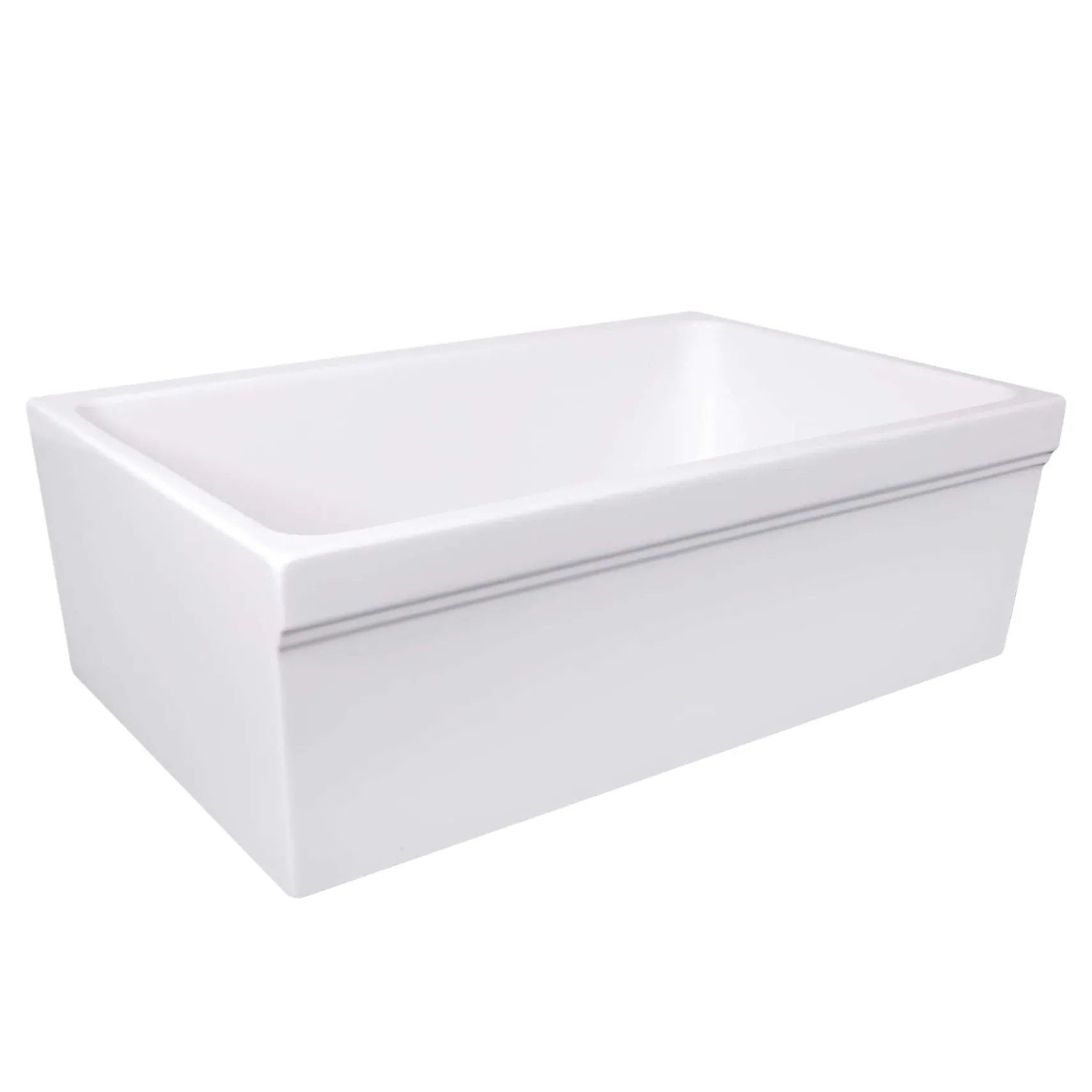 Nantucket Sinks Cape 30" Fireclay Farmhouse Sink, White, WH3018FCL