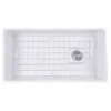 Nantucket Sinks Cape 36" Fireclay Farmhouse Sink, White, T-FCFS36