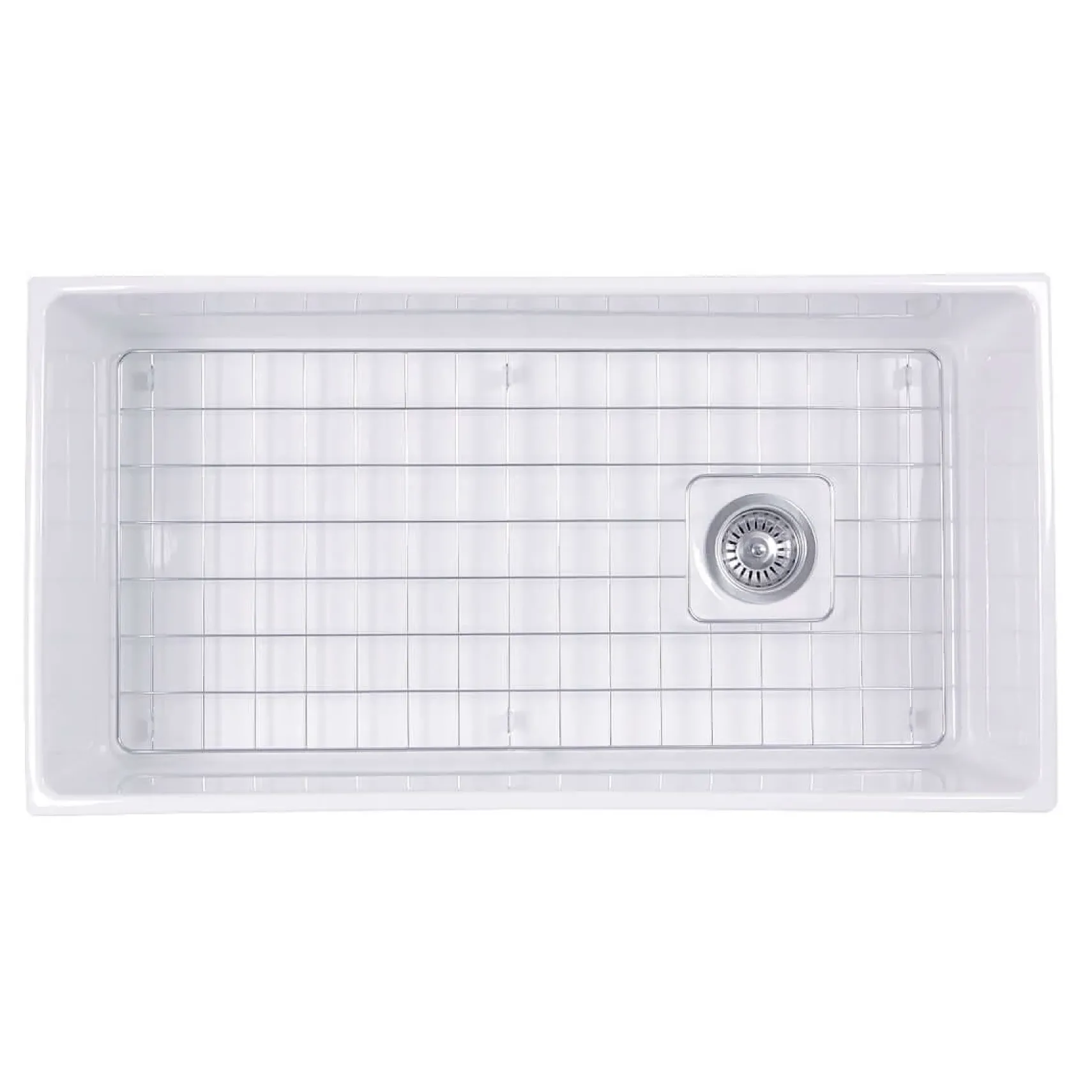 Nantucket Sinks Cape 36" Fireclay Farmhouse Sink, White, T-FCFS36