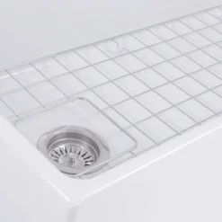 Nantucket Sinks Cape 36" Fireclay Farmhouse Sink, White, T-FCFS36