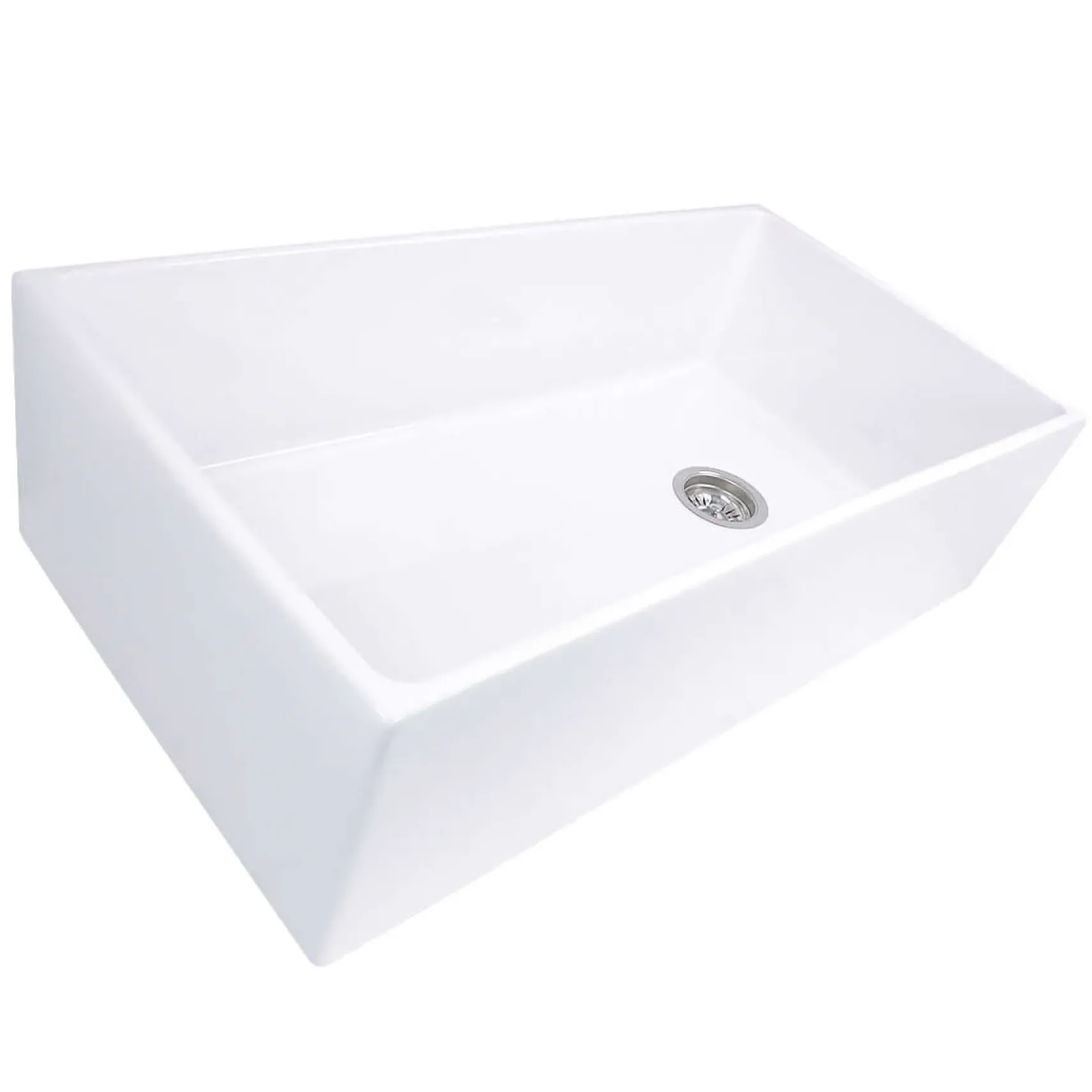Nantucket Sinks Cape 36" Fireclay Farmhouse Sink, White, T-FCFS36