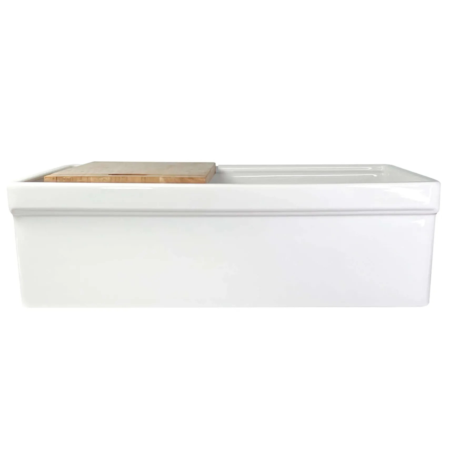 Nantucket Sinks Cape 30" Fireclay Workstation Farmhouse Sink, White, Dennis30SG