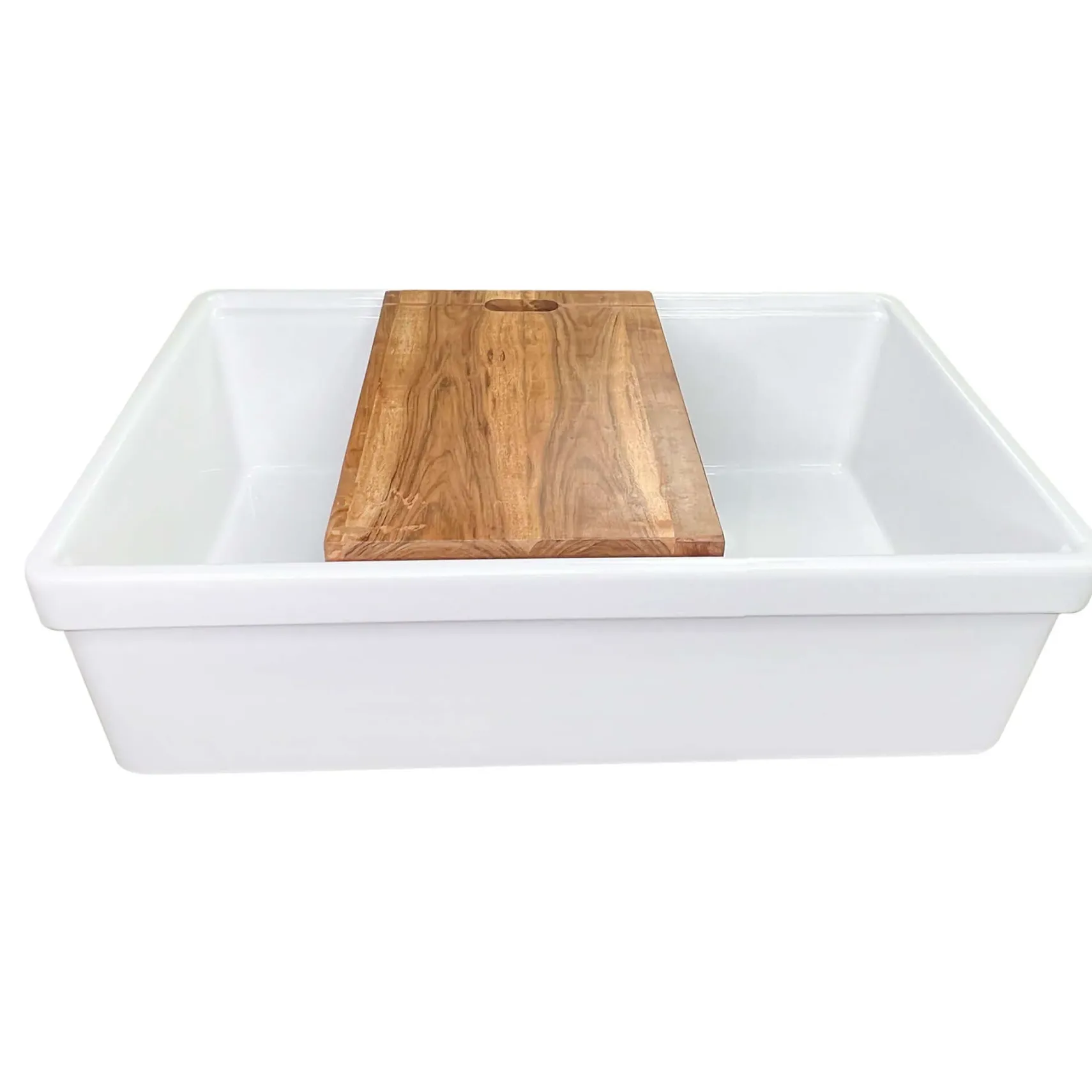 Nantucket Sinks Cape 30" Fireclay Workstation Farmhouse Sink, White, Dennis30SG