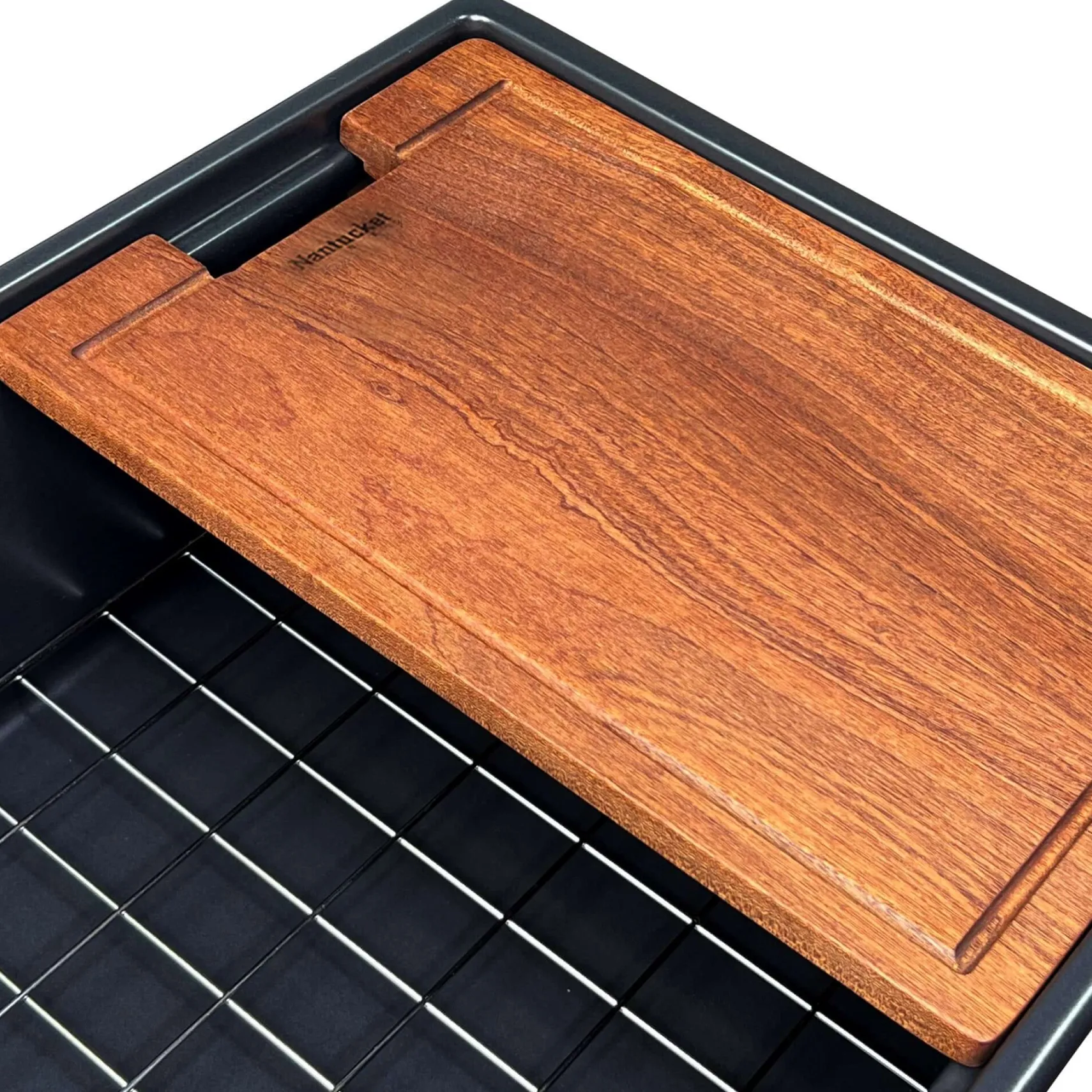 Nantucket Sinks Cape 30" Fireclay Workstation Farmhouse Sink with Accessories, Matte Black, T-PS30MB