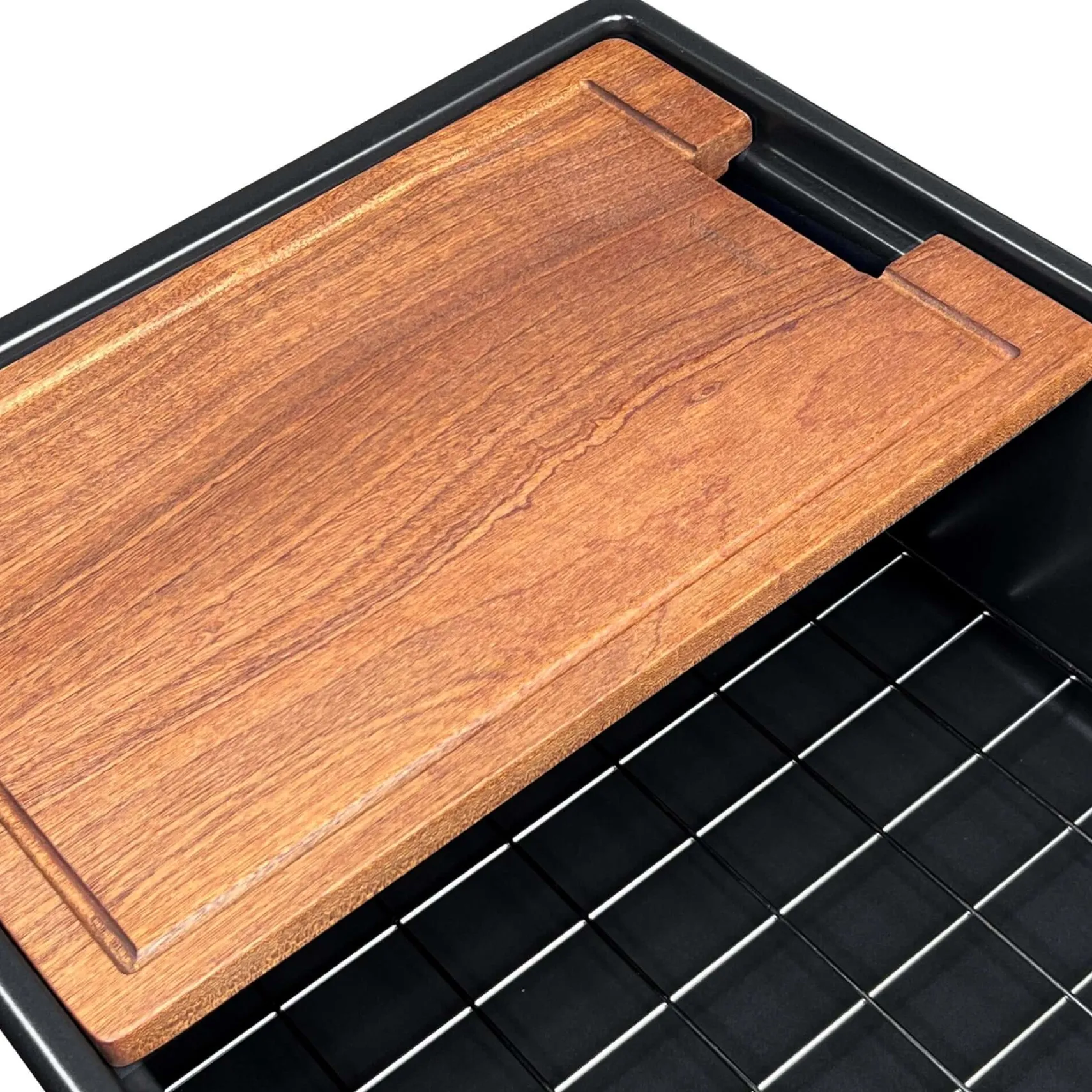 Nantucket Sinks Cape 36" Fireclay Workstation Farmhouse Sink with Accessories, Matte Black, T-PS36MB