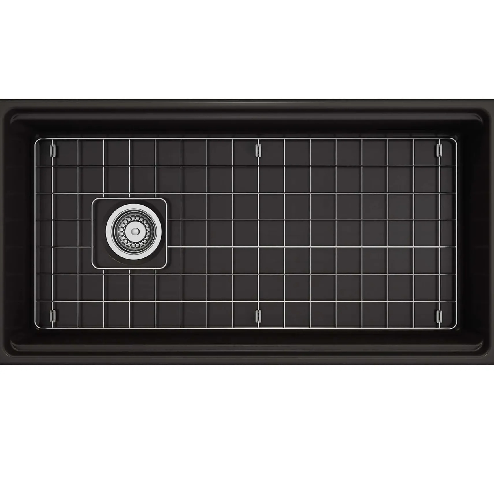 Nantucket Sinks Cape 36" Fireclay Workstation Farmhouse Sink with Accessories, Matte Black, T-PS36MB