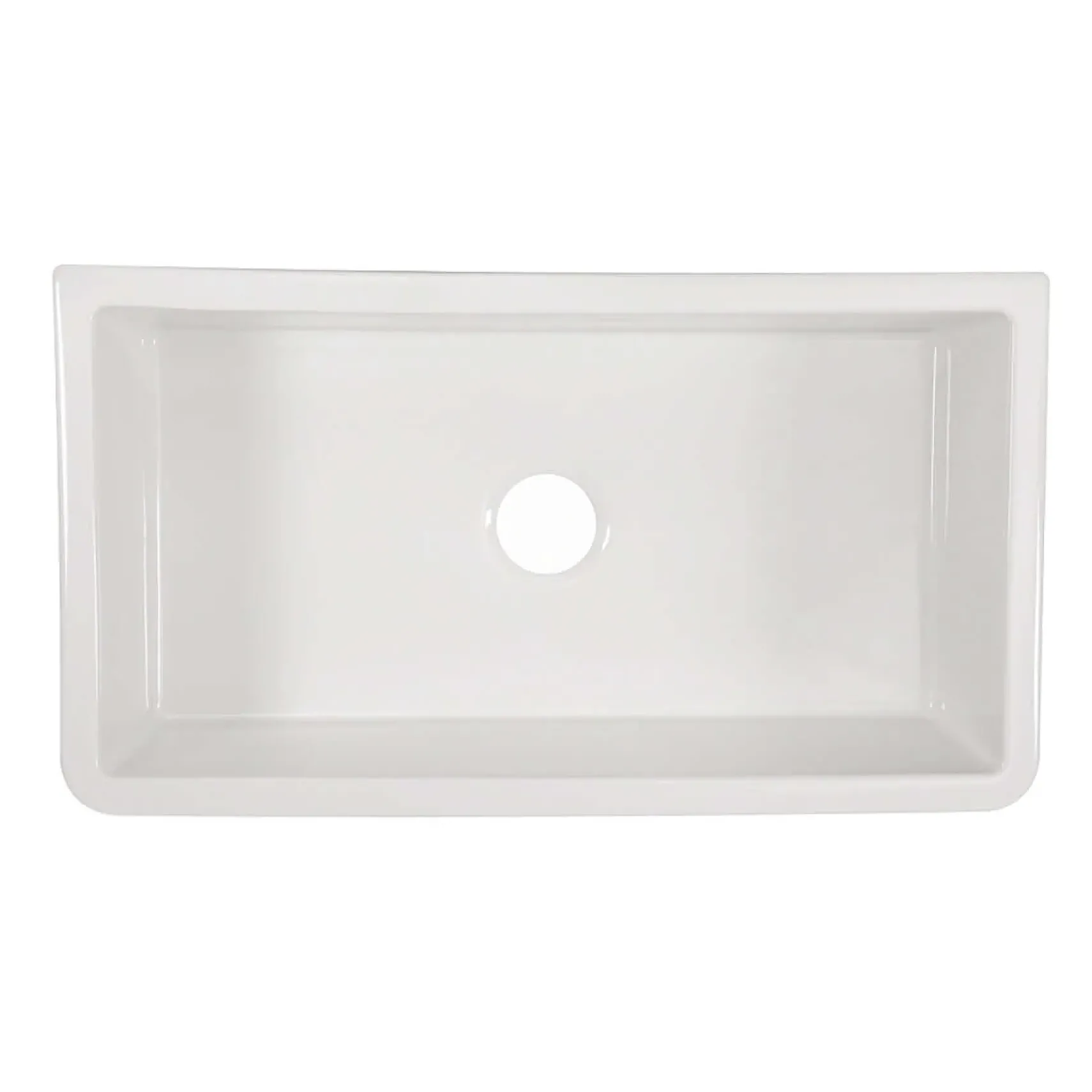 Nantucket Sinks Cape 33" Fireclay Farmhouse Sink, White, Harwich-33