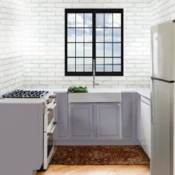 Nantucket Sinks Glacierstone 31" Retrofit Farmhouse Sink, White, NS-GSEZA32S