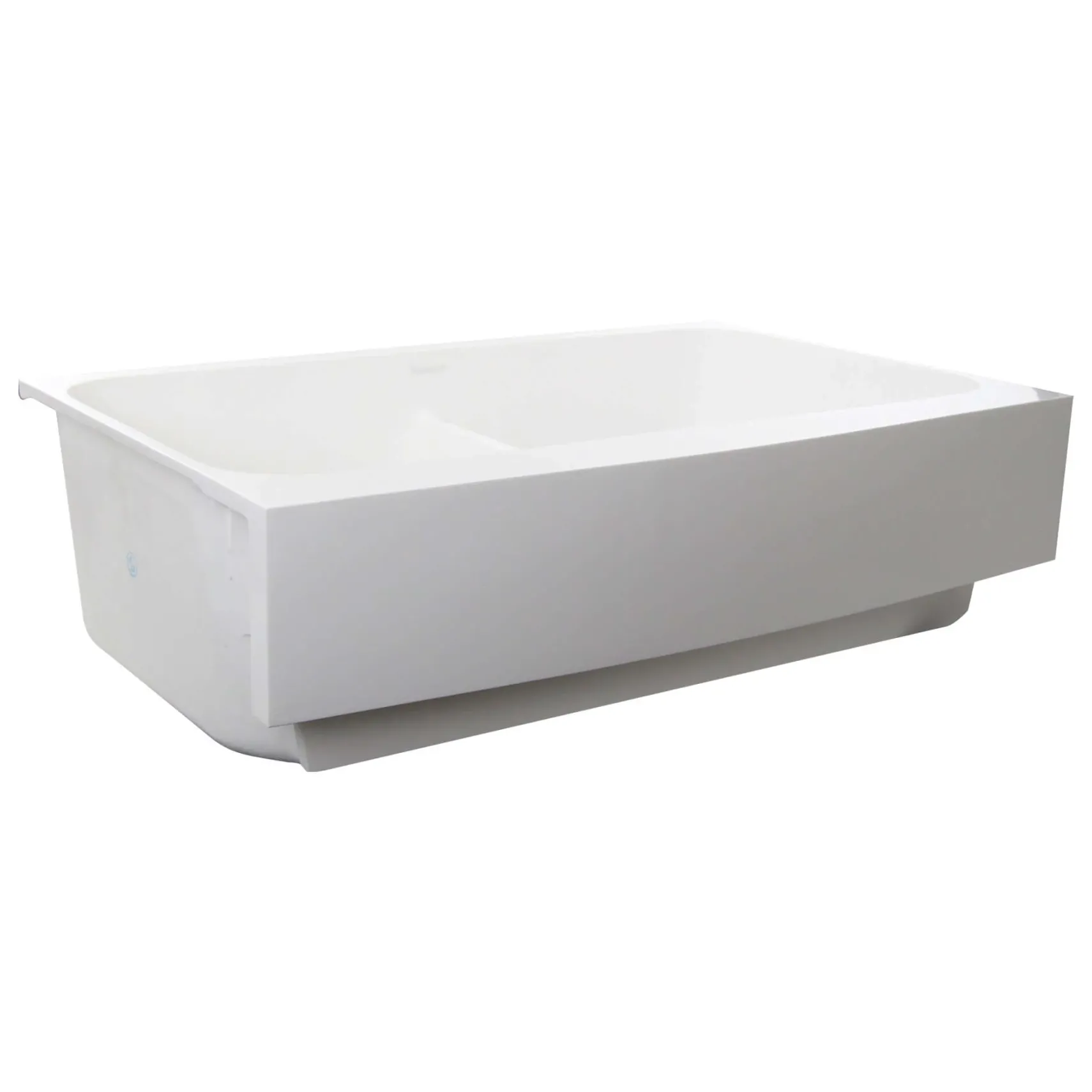 Nantucket Sinks Glacierstone 31" Retrofit Double Bowl Farmhouse Sink, White, NS-GSEZA32D