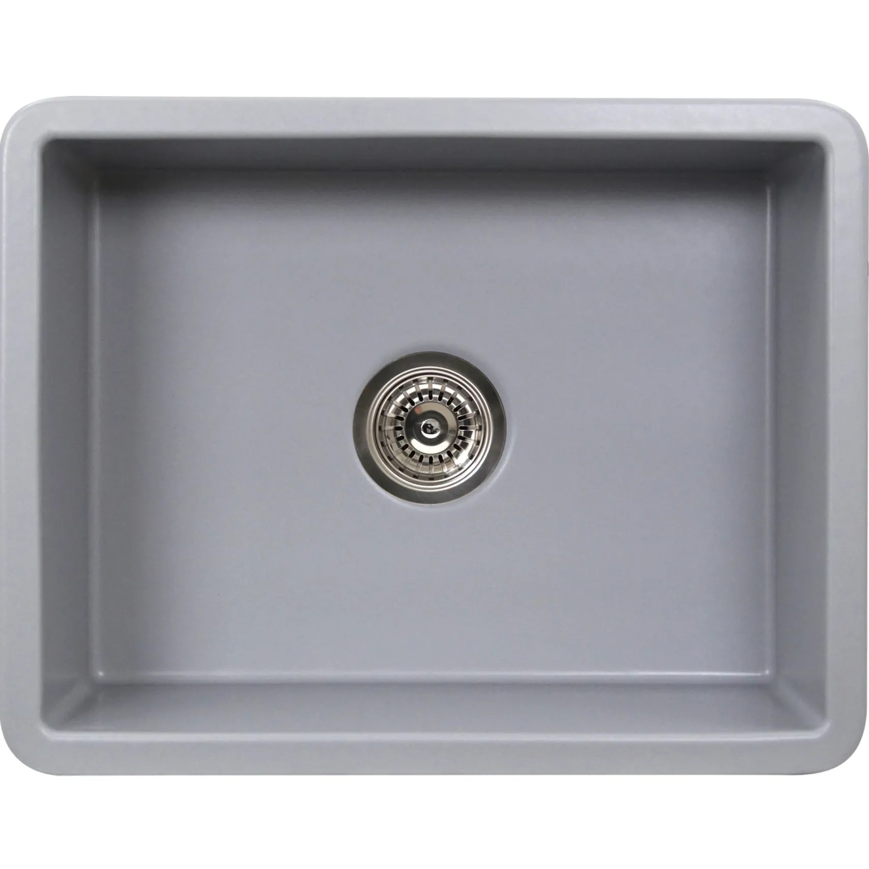 Nantucket Sinks Island 24" Dual Mount Fireclay Kitchen Sink with Accessories, Matte Grey, ISFC24GR-SB1