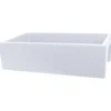 Nantucket Sinks Island 36" Fireclay Farmhouse Sink, White, ISFCW36x18SO