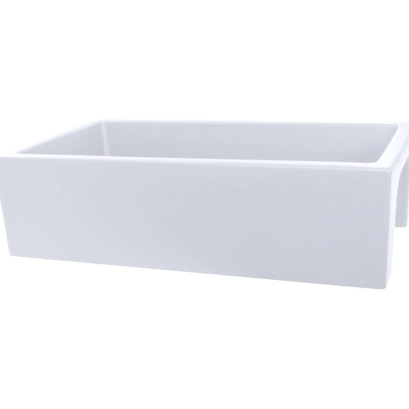 Nantucket Sinks Island 36" Fireclay Farmhouse Sink, White, ISFCW36x18SO