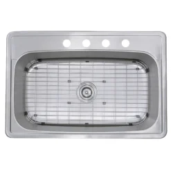 Nantucket Sinks Madaket 33" Stainless Steel Kitchen Sink, 18 Gauge, NS3322-8