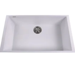 Nantucket Sinks Plymouth 30" Granite Composite Kitchen Sink, White, PR3018-W