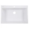 Nantucket Sinks Plymouth 33" Granite Composite Kitchen Sink, White, PR3322-DM-W