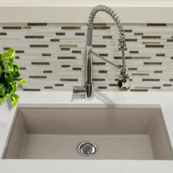 Nantucket Sinks Plymouth 33" Granite Composite Kitchen Sink, Truffle, PR3320-TR-UM