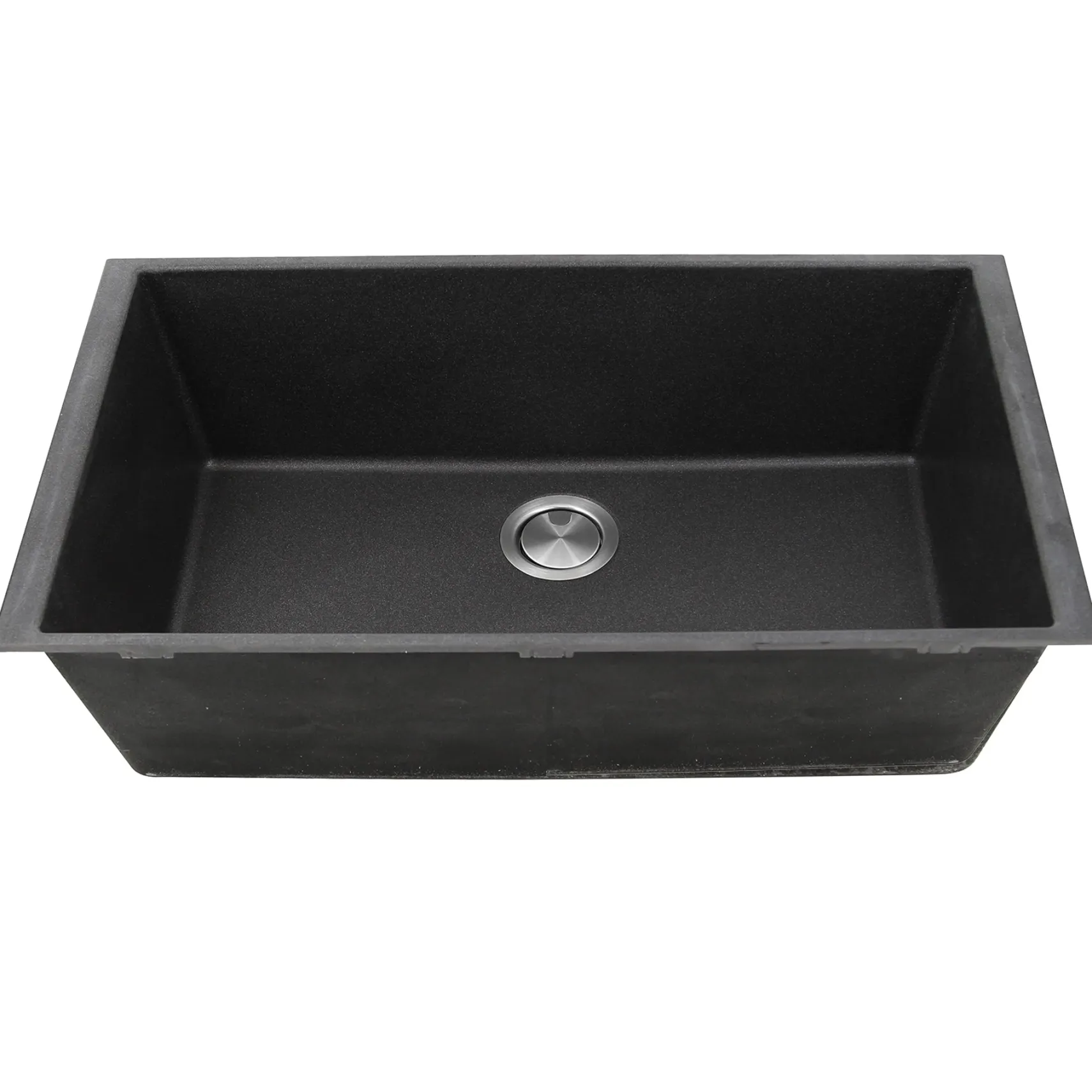 Nantucket Sinks Plymouth 33" Granite Composite Kitchen Sink, Black, PR3320-BL-UM