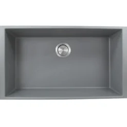Nantucket Sinks Plymouth 33" Granite Composite Kitchen Sink, Titanium, PR3320-TI-UM
