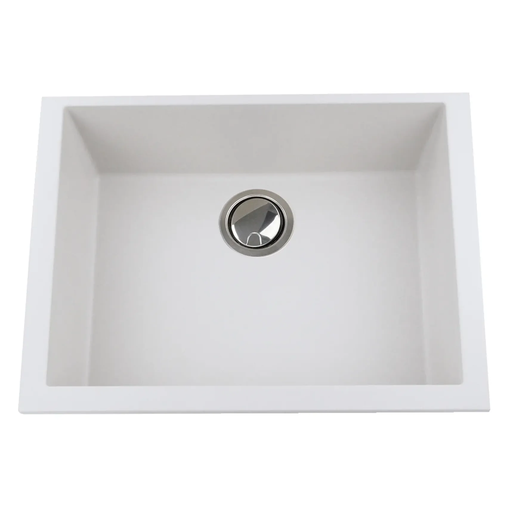 Nantucket Sinks Plymouth 24" Granite Composite Kitchen Sink, White, PR2418-W