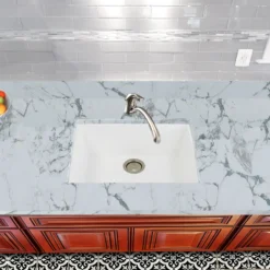 Nantucket Sinks Plymouth 24" Granite Composite Kitchen Sink, White, PR2418-W