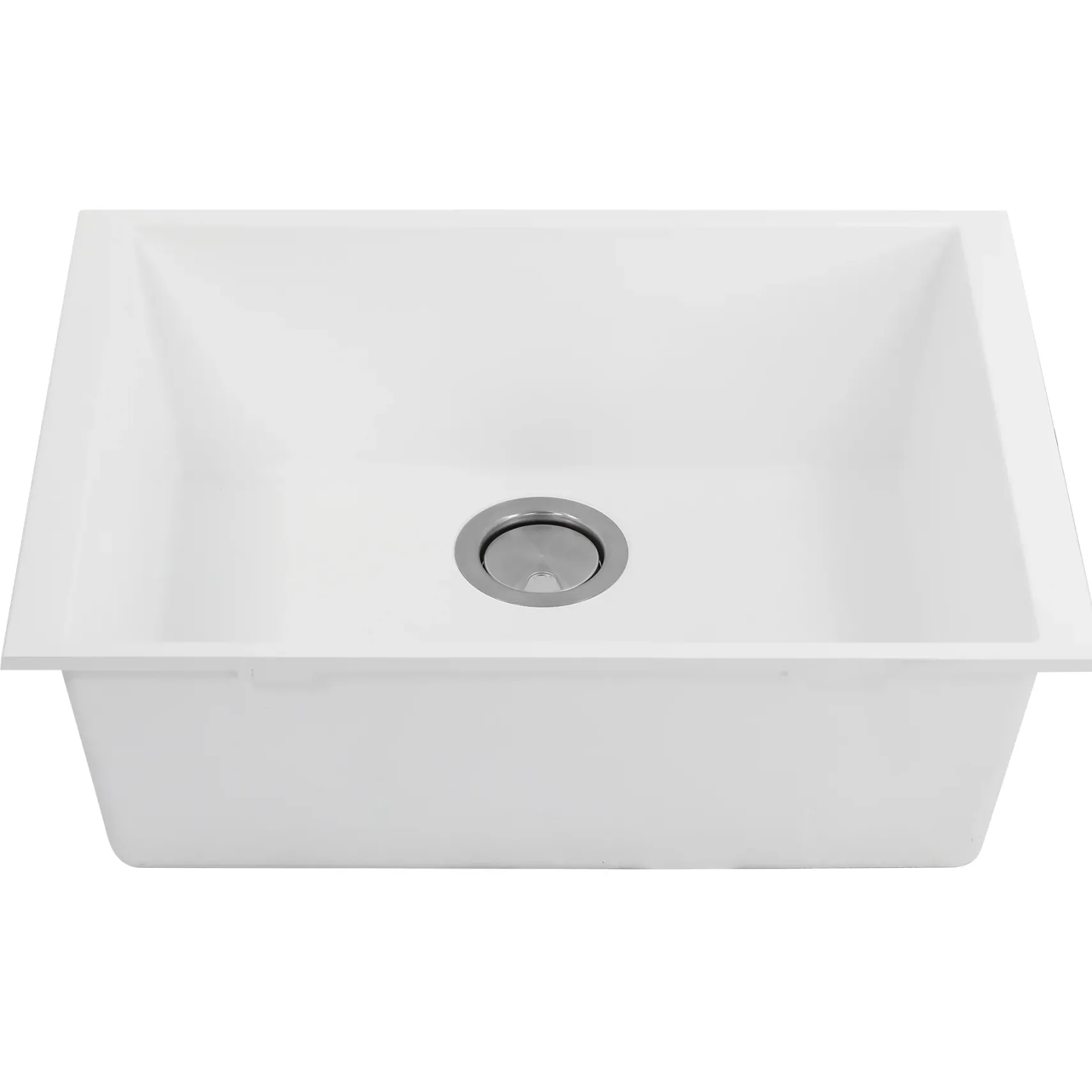 Nantucket Sinks Plymouth 24" Granite Composite Kitchen Sink, White, PR2418-W