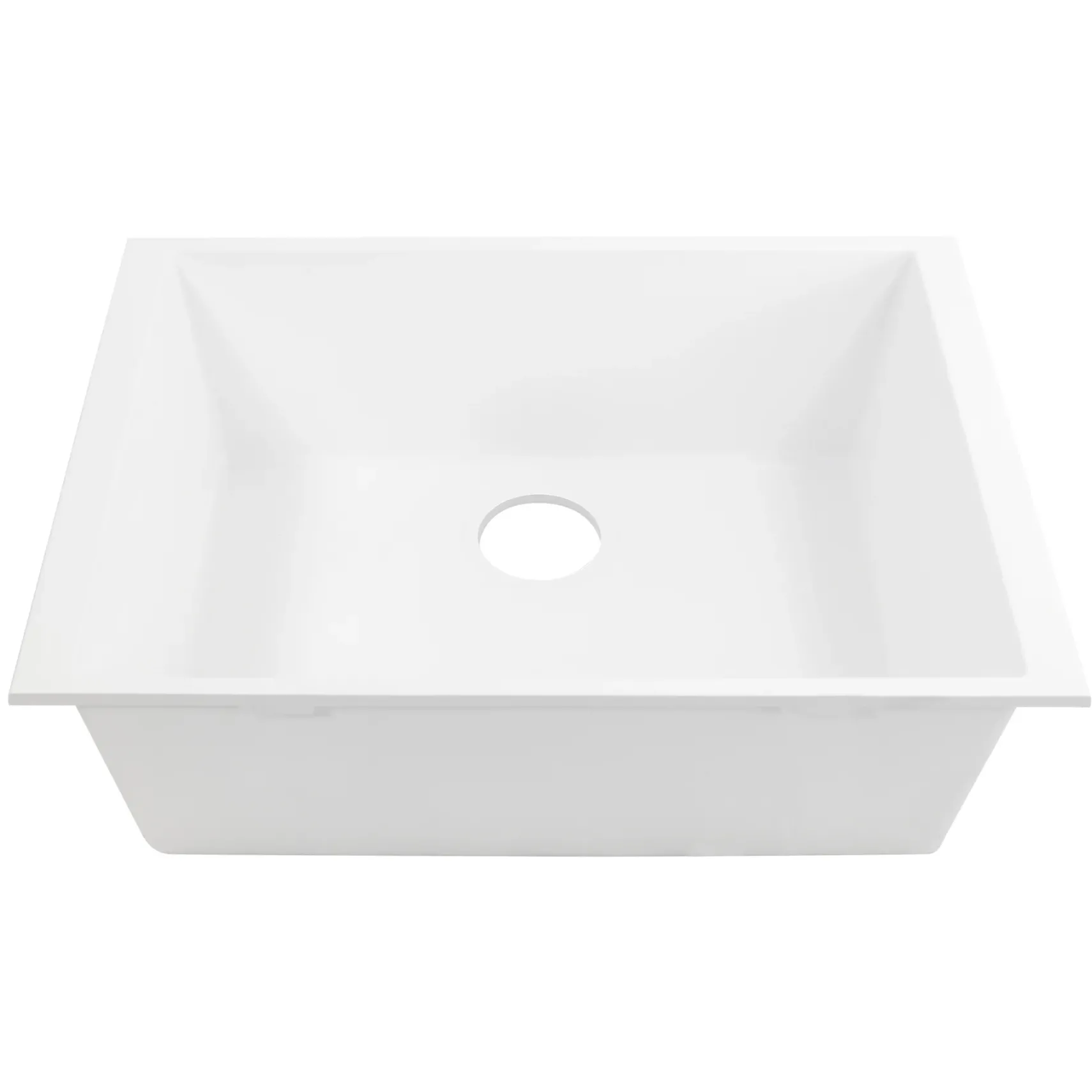 Nantucket Sinks Plymouth 24" Granite Composite Kitchen Sink, White, PR2418-W