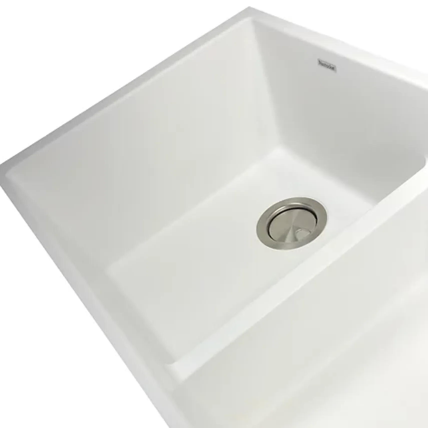 Nantucket Sinks Plymouth 33" Undermount Granite Composite Kitchen Sink, 50/50 Double Bowl, White, PR5050-LDW