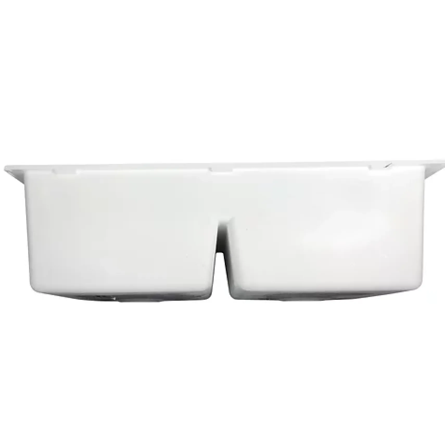 Nantucket Sinks Plymouth 33" Undermount Granite Composite Kitchen Sink, 50/50 Double Bowl, White, PR5050-LDW