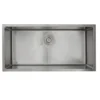 Nantucket Sinks Pro Series 36" Stainless Steel Kitchen Sink, 16 Gauge, SR3618-16