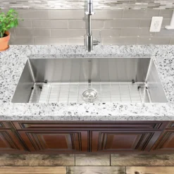 Nantucket Sinks Pro Series 36" Stainless Steel Kitchen Sink, 16 Gauge, SR3618-16