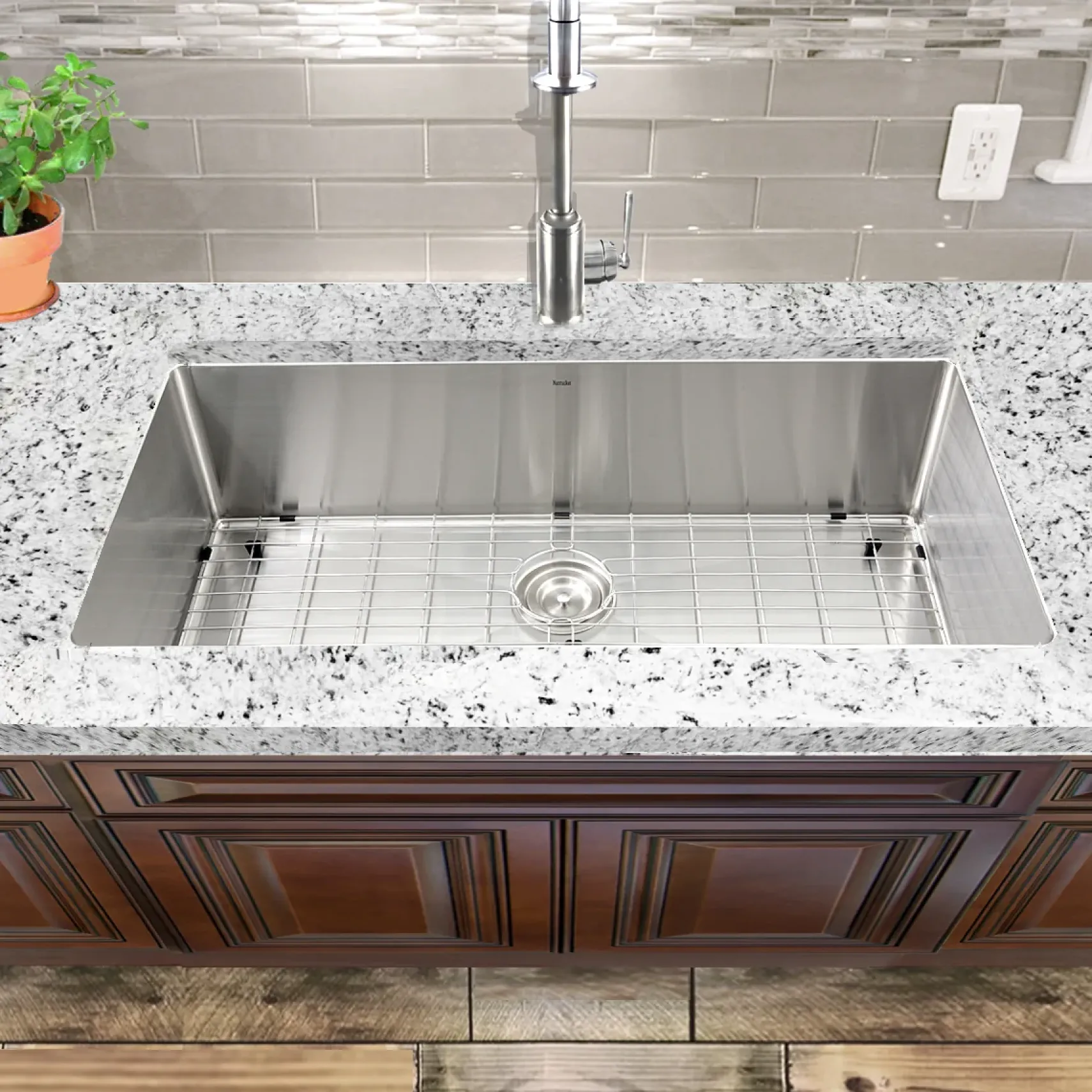 Nantucket Sinks Pro Series 36" Stainless Steel Kitchen Sink, 16 Gauge, SR3618-16