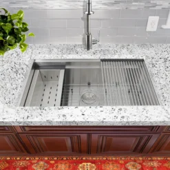 Nantucket Sinks Pro Series 32" Stainless Steel Kitchen Sink, 16 Gauge, ZR-PS-3220-16