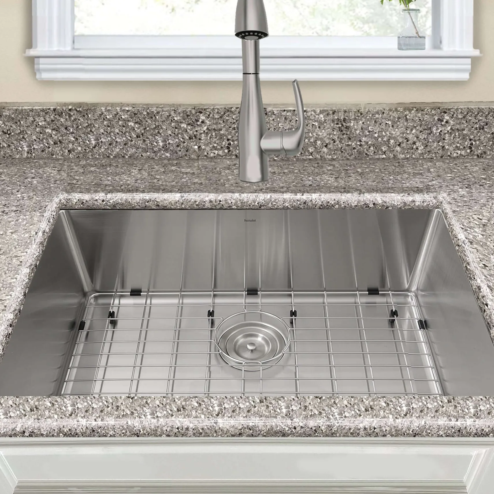Nantucket Sinks Pro Series 28" Stainless Steel Kitchen Sink, 16 Gauge, SR2818-16