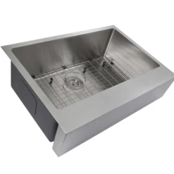 Nantucket Sinks Pro Series 30" Stainless Steel Retrofit Farmhouse Sink, 16 Gauge, EZApron30