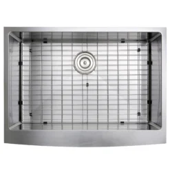 Nantucket Sinks Pro Series 30" Stainless Steel Farmhouse Sink, 16 Gauge, APRON302010-SR-16