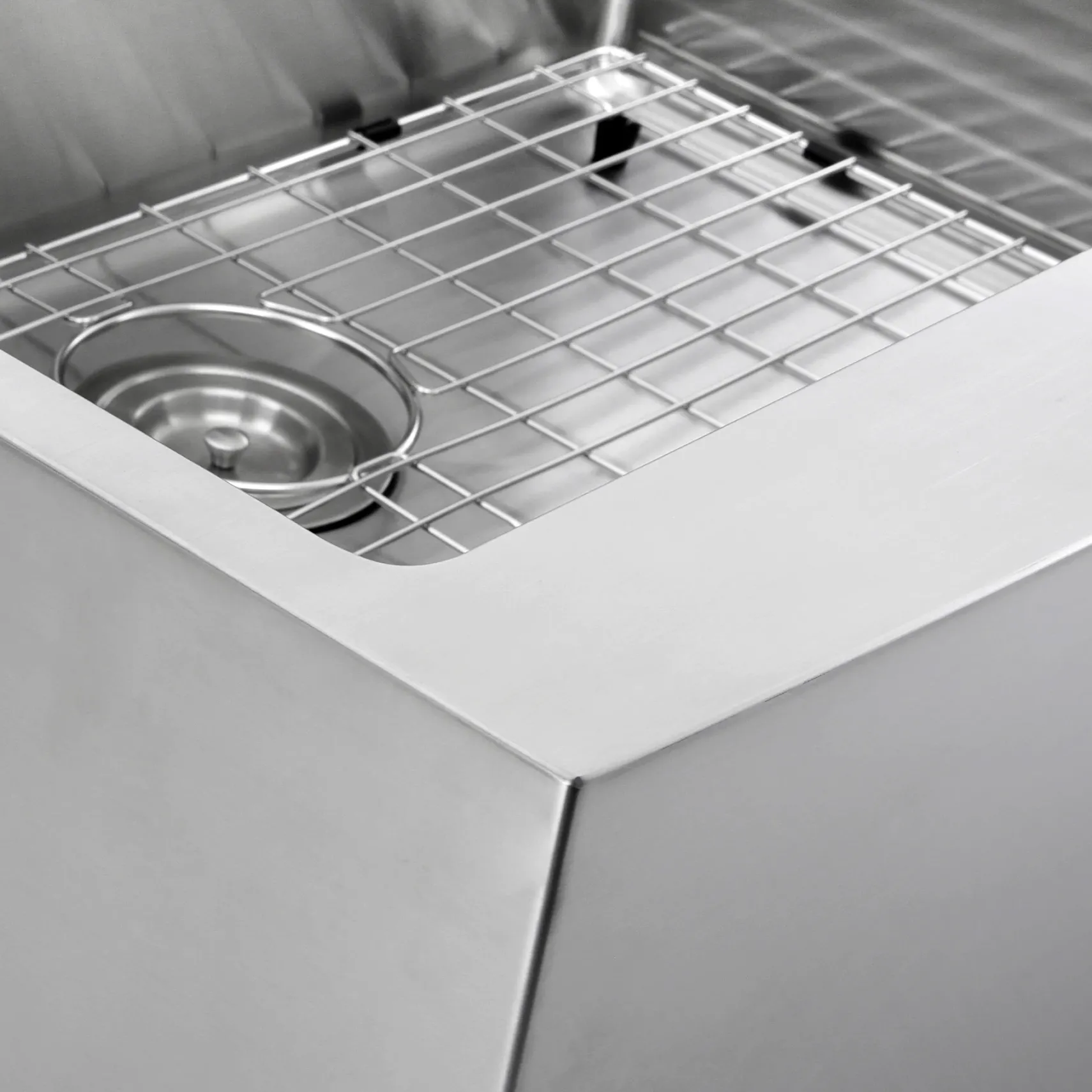Nantucket Sinks Pro Series 30" Stainless Steel Farmhouse Sink, 16 Gauge, APRON302010-SR-16