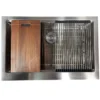 Nantucket Sinks Pro Series 33" 304 Stainless Steel Workstation Farmhouse Sink with Accessories, 16 Gauge, AP-PS-3221-16