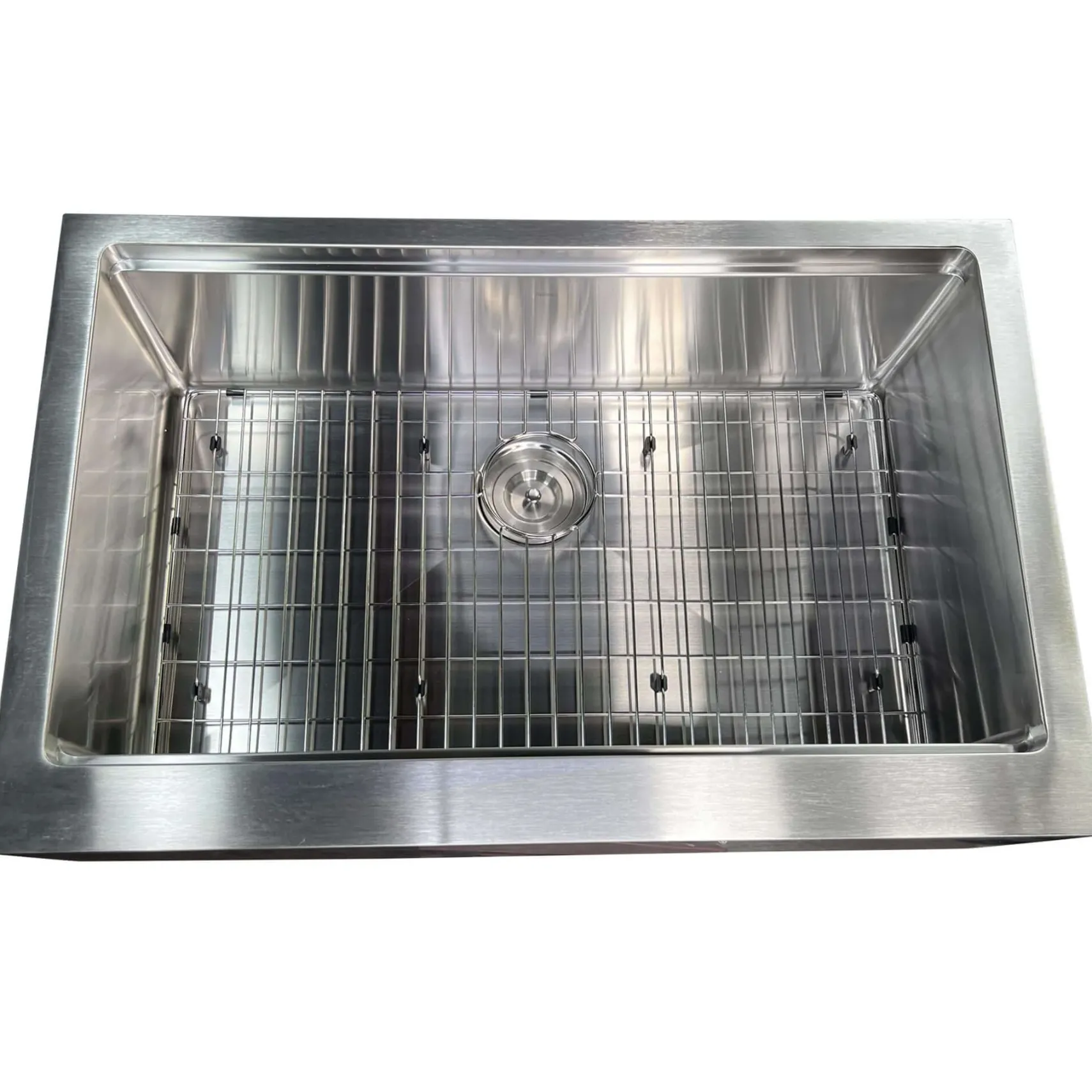 Nantucket Sinks Pro Series 33" 304 Stainless Steel Workstation Farmhouse Sink with Accessories, 16 Gauge, AP-PS-3221-16